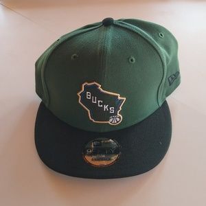 New Era 9Fifty Milwaukee Bucks  Snapback Hat Cap Wisconsin Patch